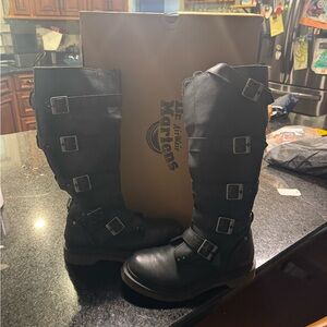Dr. Martens Black Buckle Boots